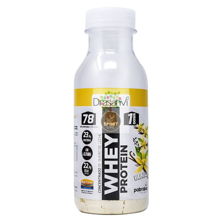 BOTELLA MONODOSIS WHEY PROTEIN CONCENTRADO VAINILLA 30G DRASANVI