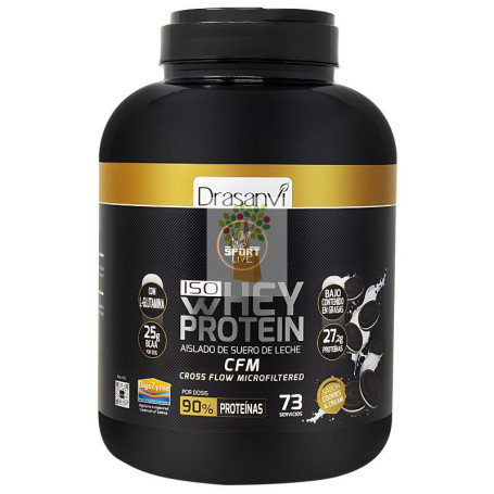 WHEY PROTEIN AISLADO COOKIES AND CREAM 2,2KG DRASANVI SPORT LIVE