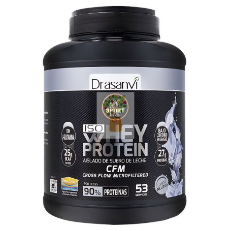 WHEY PROTEIN AISLADO NEUTRO 1,6KG DRASANVI SPORT LIVE