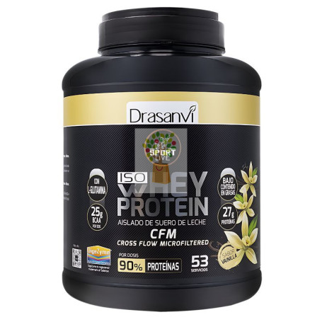 WHEY PROTEIN AISLADO VAINILLA 1,6KG DRASANVI SPORT LIVE