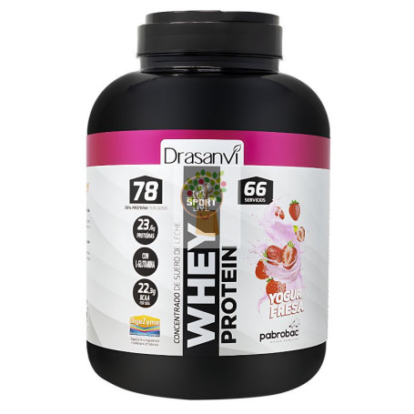 WHEY PROTEIN CONCENTRADA YOGUR FRESA 2KG DRASANVI SPORT LIVE
