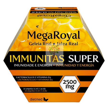 MEGAROYAL IMMUNITAS SUPER 2500 20 AMPOLLAS DIETMED