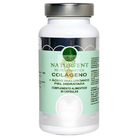 COLÁGENO HIDROLIZADO + ÁCIDO HIALURÓNICO 60 CÁPSULAS NATURVENT