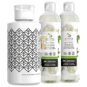 PACK 2UDS AGUA MICELAR SAUCO BIO + BOTELLA DE VIDRIO ARMONIA
