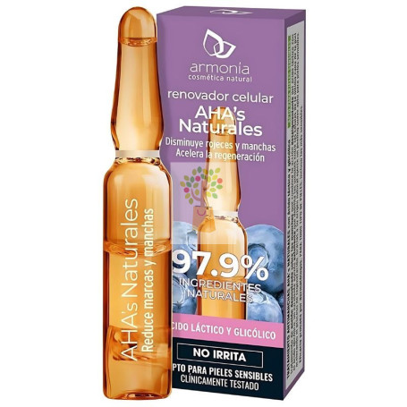 AMPOLLAS FACIALES MONODOSIS AHA´S NAT-RENOVADOR CELULAR ARMONIA