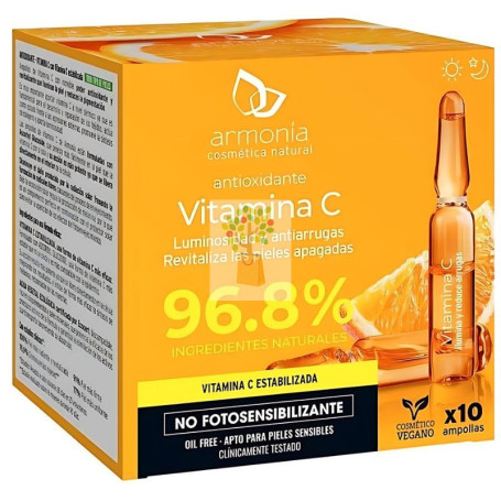 AMPOLLAS FACIALES MONODOSIS VIT. C ANTIOXIDANTE 10UDS ARMONIA