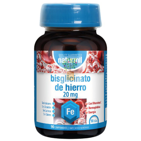 BISGLICINATO DE HIERRO 20MG 90 COMPRIMIDOS NATURMIL