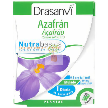 AZAFRÁN 30 CÁPSULAS NUTRABASICS DRASANVI