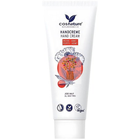 CREMA DE MANOS AMAPOLA & CÁÑAMO BIO 75ML COSNATURE