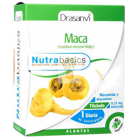 MACA 48 CÁPSULAS NUTRABASICS DRASANVI
