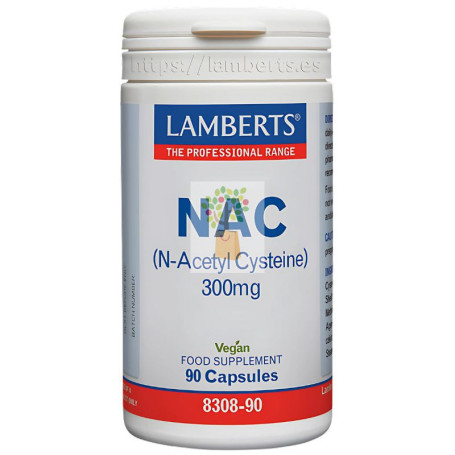 NAC (N-ACETIL CISTEÍNA) 300MG 90 CÁPSULAS LAMBERTS