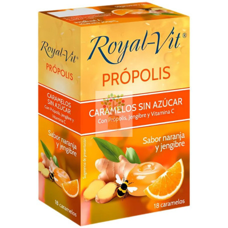 PRÓPOLIS CARAMELOS DE JENGIBRE Y NARANJA ROYAL-VIT