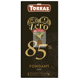 CHOCOLATE FONDANT 85% CACO ZERO 100 Gr TORRAS