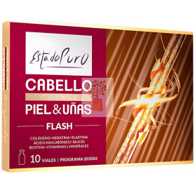 CABELLO PIEL Y UÑAS FLASH 10 VIALES ESTADO PURO