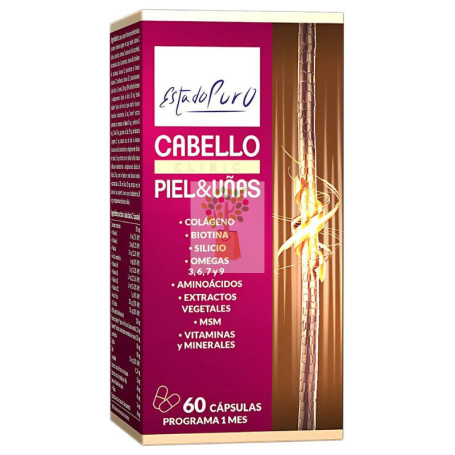CABELLO PIEL Y UÑAS 60 CÁPSULAS ESTADO PURO