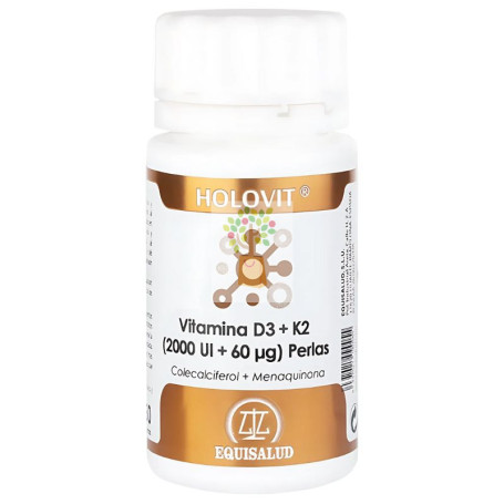 HOLOVIT VITAMINA D3 2.000UI + K2 60µG 50 PERLAS EQUISALUD