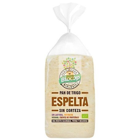 PAN DE MOLDE TRIGO ESPELTA SIN CORTEZA 300G BIOCOP