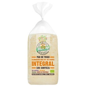 PAN DE MOLDE TRIGO INTEGRAL SIN CORTEZA 300G BIOCOP