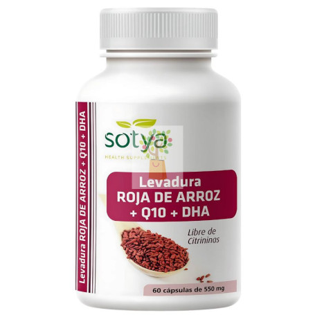 LEVADURA ROJA DE ARROZ + Q10 + DHA 550MG 60 CÁPSULAS SOTYA