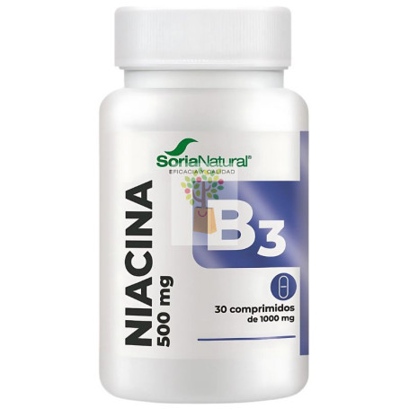 VITAMINA B3 LIBERACIÓN SOSTENIDA 30 COMPRIMIDOS SORIA NATURAL