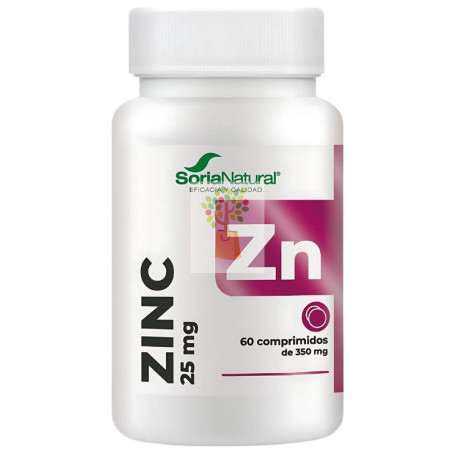 ZINC LIBERACIÓN SOSTENIDA 60 COMPRIMIDOS SORIA NATURAL