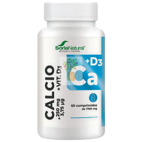CALCIO+VIT D3 LIBERACIÓN SOSTENIDA 60 COMPRIMIDOS SORIA NATURAL