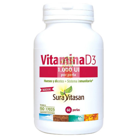 VITAMINA D3 1.000UI 60 PERLAS SURA VITASAN
