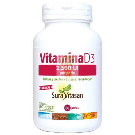 VITAMINA D3 2.500UI 60 PERLAS SURA VITASAN
