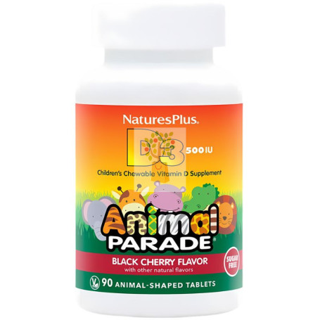 ANIMAL PARADE VIT. D3 90 COMPRIMIDOS MASTICABLES NATURES PLUS