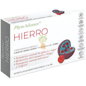 HIERRO 30 PASTILLAS BLANDAS MASTICABLES PHYTOADVANCE