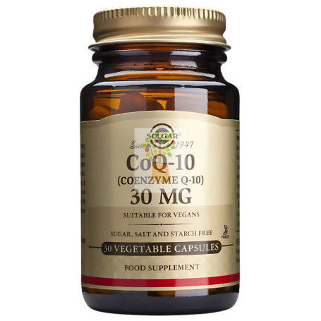COENZIMA Q10 30MG 30 CÁPSULAS VEGETALES SOLGAR