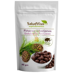 PIÑONES SIBERIANOS BAÑADOS CON CACAO ECO 80G SALUD VIVA
