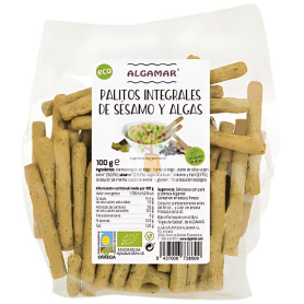 PALITOS INTEGRALES DE SÉSAMO Y ALGAS BIO 100G ALGAMAR