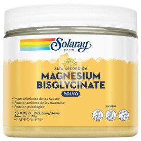 MAGNESIUM BISGLYCINATE POLVO 179G (68 DOSIS) SOLARAY