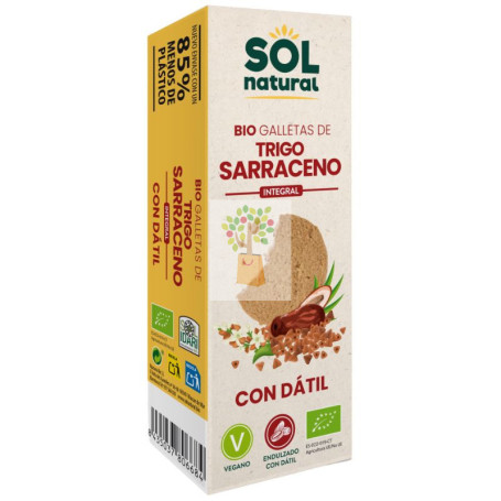 GALLETAS DE TRIGO SARRACENO CON DÁTIL BIO 170G SOL NATURAL