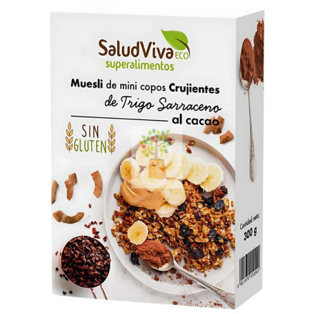 MUESLI MINI COPOS CRUJIENTES TS AL CACAO ECO 300G SALUD VIVA