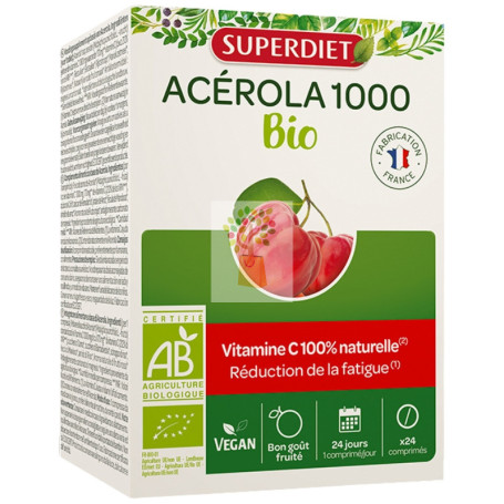 ACEROLA 1000 (VITAMINA C) BIO 24 COMPRIMIDOS SUPERDIET