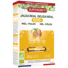 JALEA REAL MIEL + POLEN BIO 1500MG 20 AMPOLLAS SUPERDIET