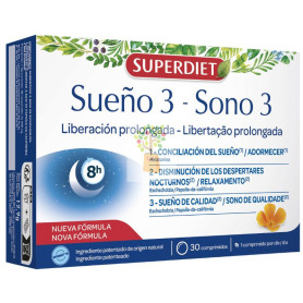 SUEÑO 3 LIBERACIÓN PROLONGADA 30 COMPRIMIDOS SUPERDIET