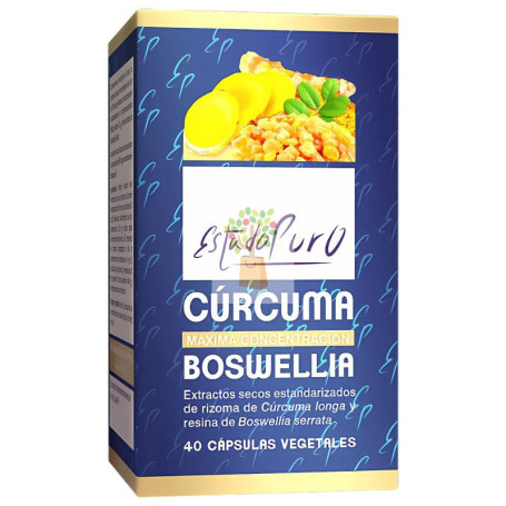 CÚRCUMA Y BOSWELLIA 40 CÁPSULAS VEGETALES ESTADO PURO