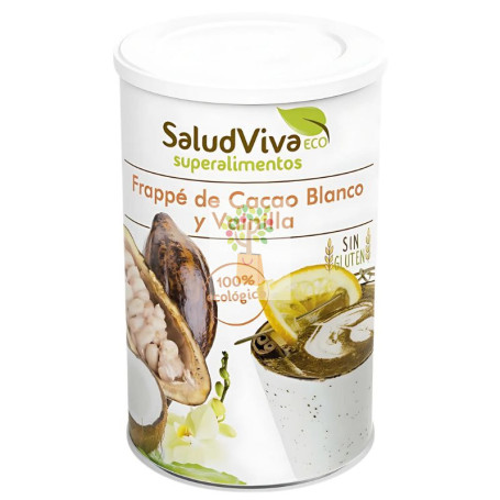 FRAPPÉ DE CACAO BLANCO Y VAINILLA ECO 320G SALUD VIVA