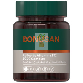 VITAMINA B12 ACTIVA 8000 COMPLEX 60 COMPRIMIDOS BONUSAN