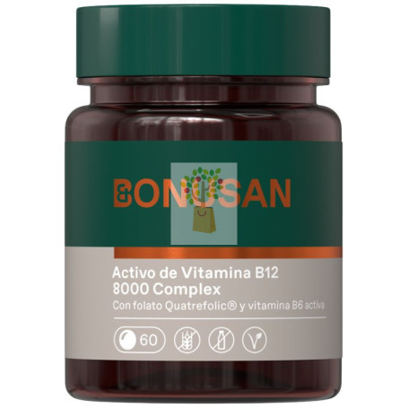 VITAMINA B12 ACTIVA 8000 COMPLEX 60 COMPRIMIDOS BONUSAN