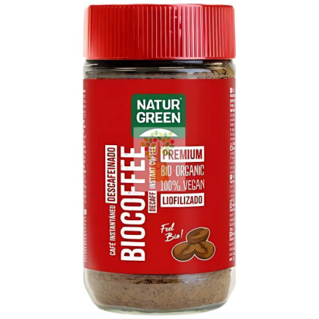 BIOCOFFEE DESCAFEINADO INSTANTÁNEO 100G NATURGREEN