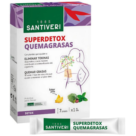 SUPERDETOX QUEMAGRASAS 7 STICKS SANTIVERI