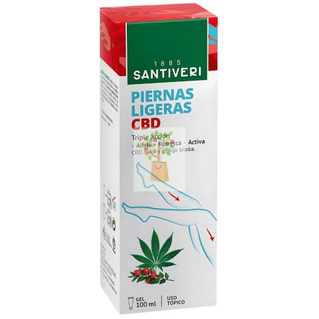 GEL PIERNAS LIGERAS CON CBD 100ML SANTIVERI