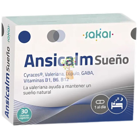 ANSICALM SUEÑO 30 CÁPSULAS VEGETALES SAKAI