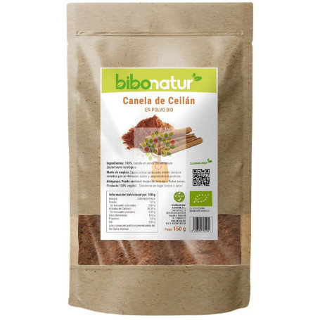 CANELA DE CEILÁN EN POLVO ECO 150G BIBONATUR
