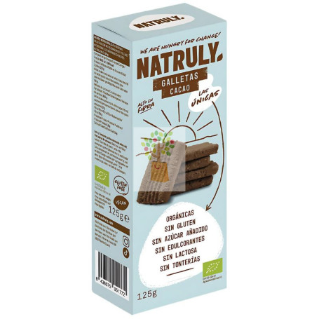 GALLETAS SABOR CACAO BIO 125G NATRULY