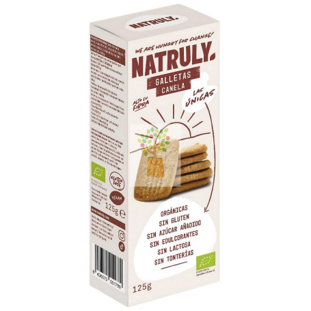 GALLETAS SABOR CANELA BIO 125G NATRULY